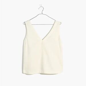 Madewell (Re)sponsible V-Neck Button-Back Sleeveless Top Size Small